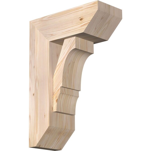 Ekena Millwork Balboa Slat Smooth Bracket w/ Offset Brace, Douglas Fir, 7 1/2"W x 18"D x 26"H BKT0806X18X26BOA06SDF - main